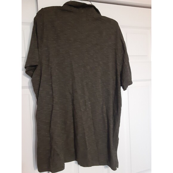 Rock & Republic The Iconic Polo Shirt XL Men's Green Space Dye Slim Fit Pockets - Picture 15 of 16